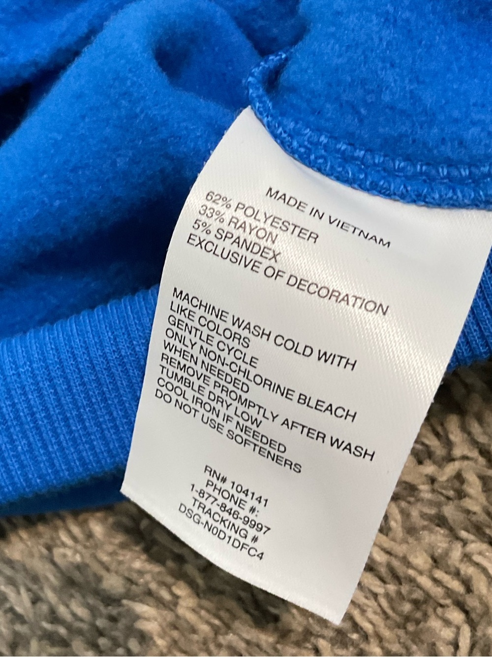 DSG So Soft Blue Half-Zip Pullover Sweatshirt - Large - Picture 6 of 8